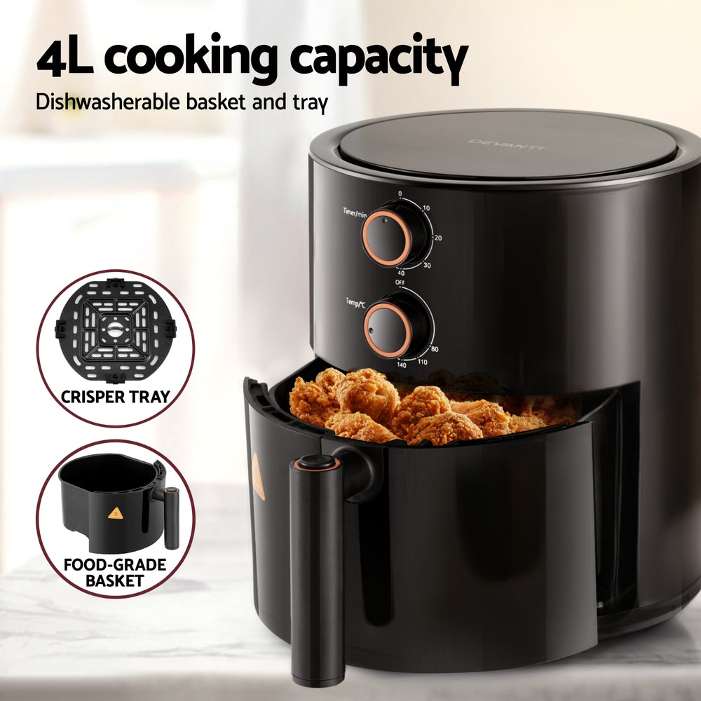 4L Air Fryer Knob Control 1500W