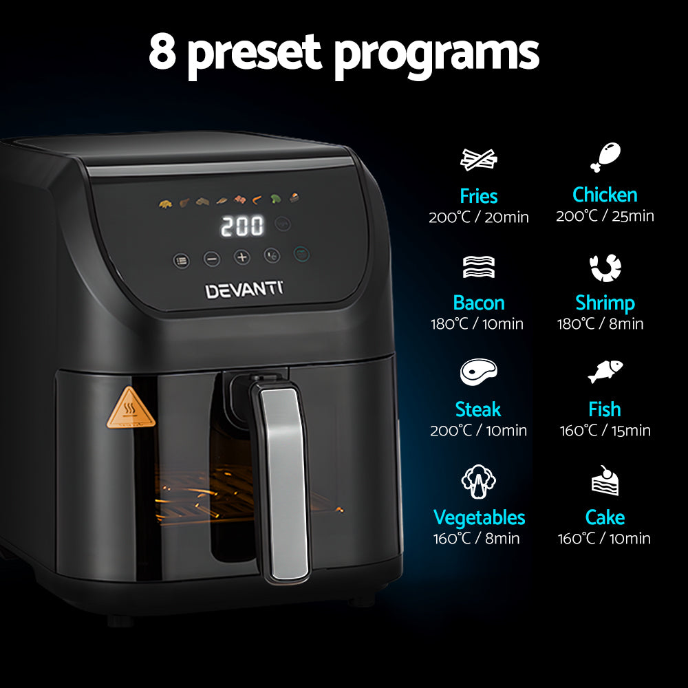 Air Fryer 5L W/ LCD Touch 1500W