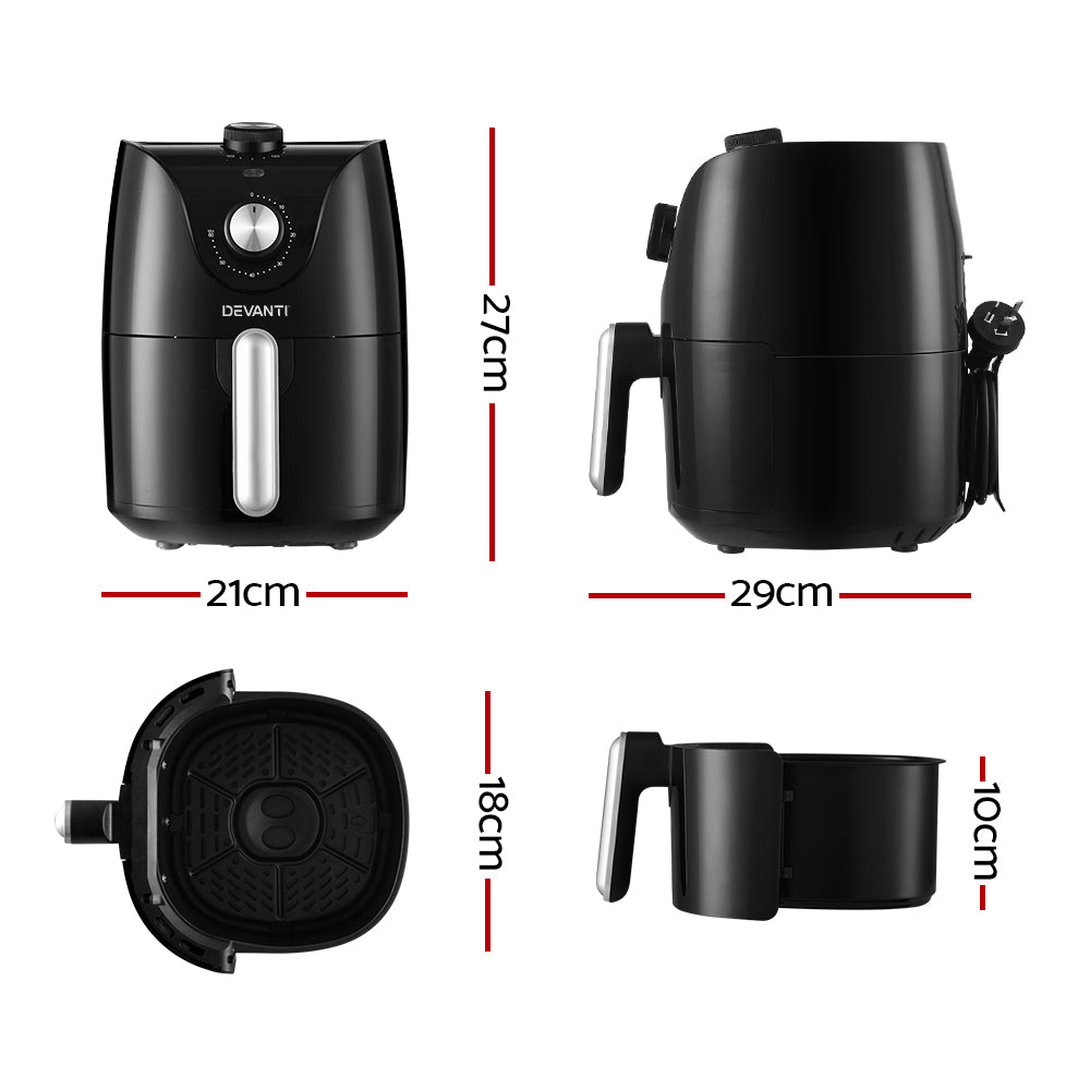 Air Fryer 2.5L Knob Fryers