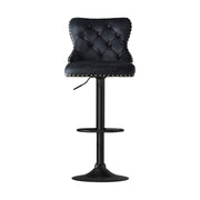 Artiss 2x Velvet Bar Stool Adjustable Height Nailhead Trim Kitchen Counter Stool