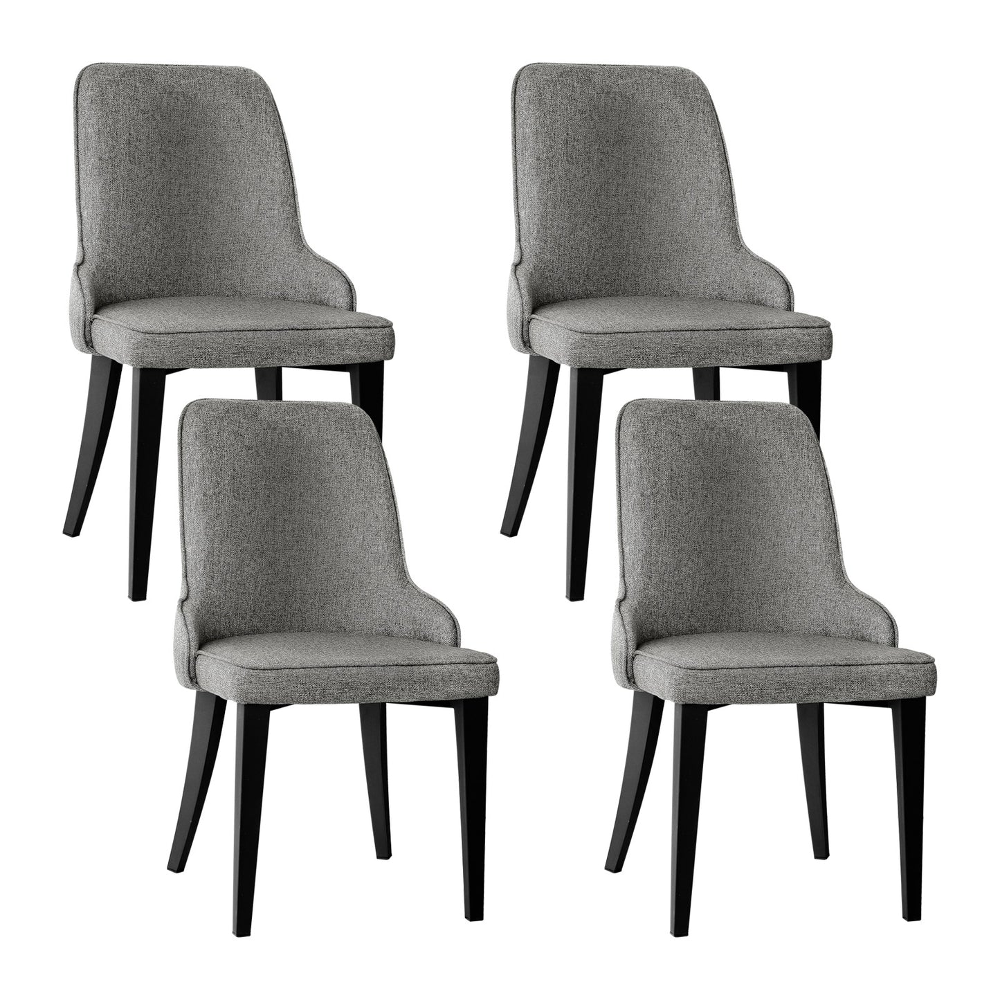 Artiss Dining Chairs Set of 4 Linen Fabric Grey