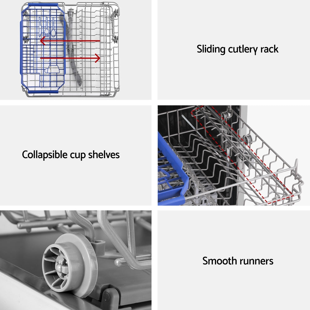 60cm 14 Place Settings Freestanding Dishwasher Silver