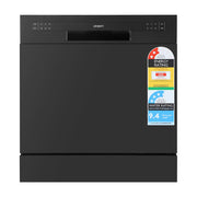 8 Place Settings Benchtop Dishwasher Black