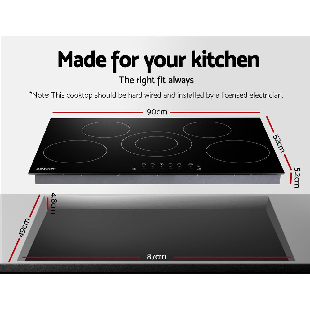 Electric Ceramic Cooktop 90cm