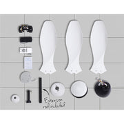 48'' Ceiling Fan DC Motor w/Light w/Remote - White