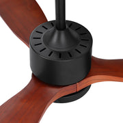 52'' Ceiling Fan AC Motor 3 Blades w/Light - Dark Wood