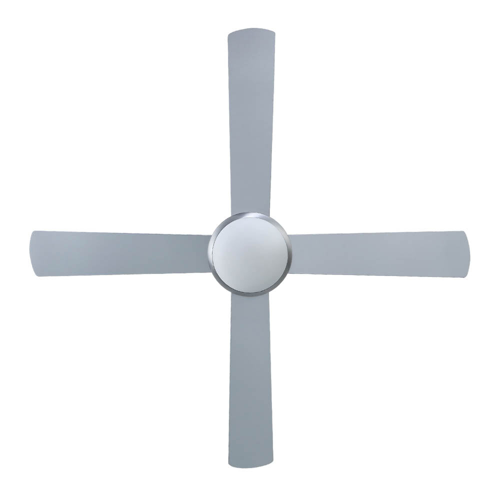 52'' Ceiling Fan AC Motor w/Light w/Remote - Silver