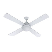 52'' Ceiling Fan AC Motor w/Light w/Remote - White