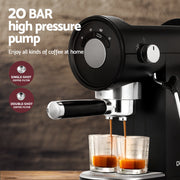 20 Bar Coffee Machine Espresso Cafe Maker Black