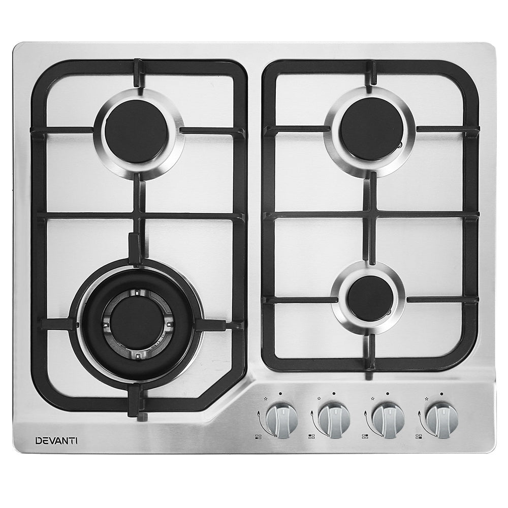 Gas Cooktop 60cm 4 Burner Silvir