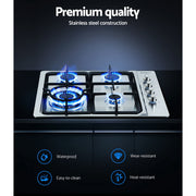 Gas Cooktop 60cm Stove Hob Silvir