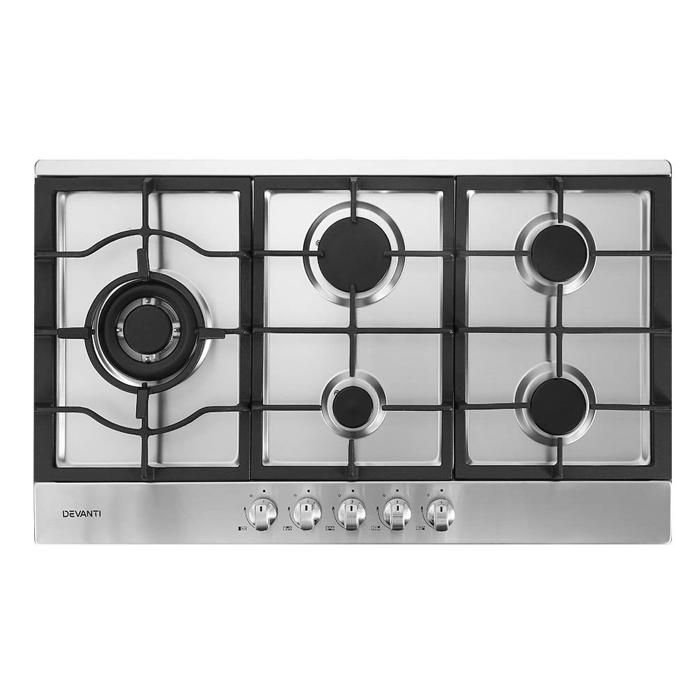 Gas Cooktop 90cm 5 Burner Silvir