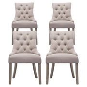 Artiss Dining Chairs Set of 4 Linen French Provincial Beige