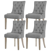 Artiss Dining Chairs Set of 4 Linen French Provincial Grey