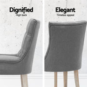 Artiss Dining Chairs Set of 4 Linen French Provincial Grey