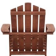 Gardeon Adirondack Outdoor Chairs Wooden Beach Chair Patio Furniture Garden Brown