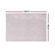 Artiss Rug 160x230cm Area Rug Washable Mat Large Carpet Microfiber Ripple