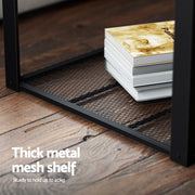 Artiss Coffee Table 2-Tier Rustic Brown 104CM