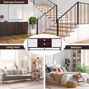 Artiss TV Unit 150cm Storage Shelves Walnut White