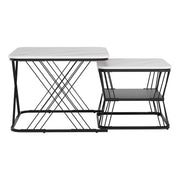 Artiss Nesting Coffee Table Set of 2 Marble Effect