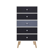 Artiss 5 Chest of Drawers - BONDS White