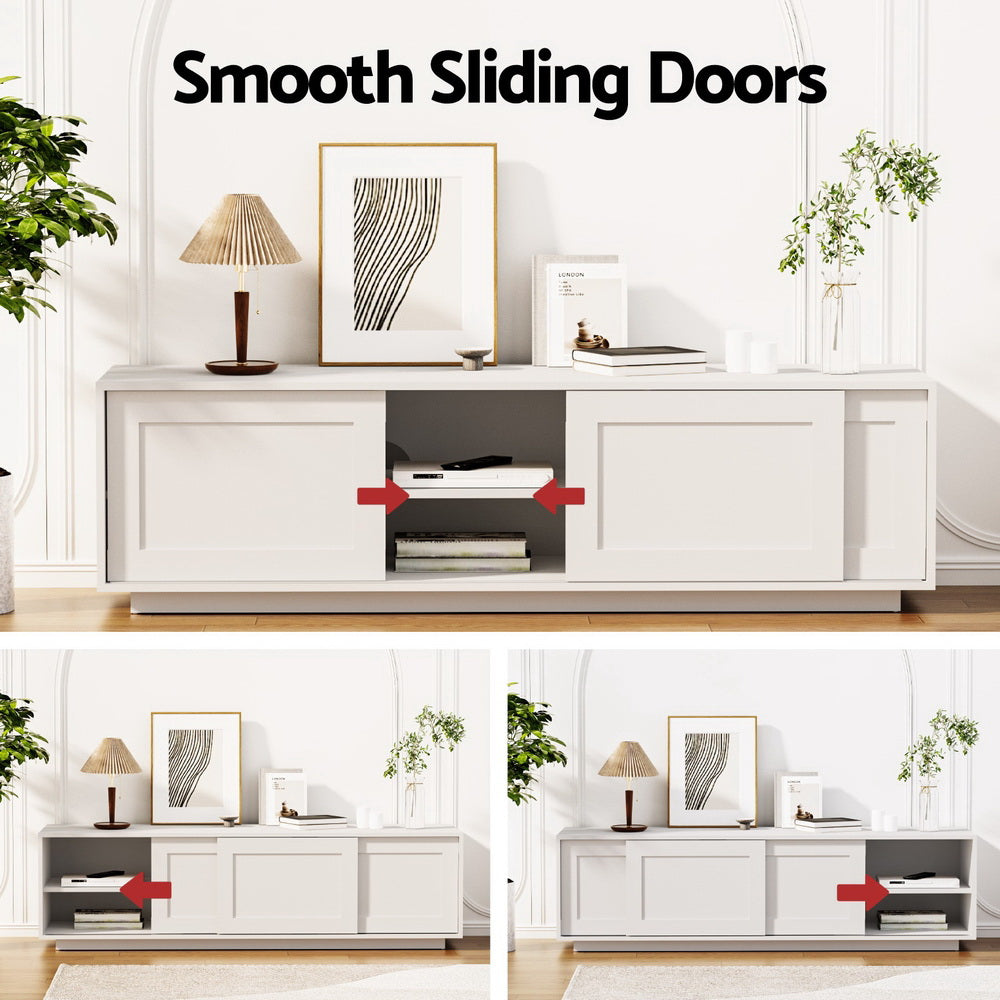 Artiss TV Unit Entertainment Unit Storage Cabinet 160cm White