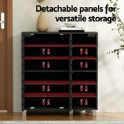 Artiss Shoe Rack Cabinet 6 Tier Storage Shelf Black
