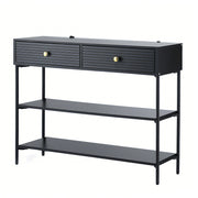 Artiss Console Table 3-Tier Black