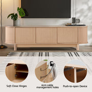 Artiss TV Unit Entertainment Unit Storage Cabinet 160cm Pine