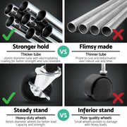 Artiss Clothes Rack Double Rod Airer Rail Coat Stand Adjustable Hanger