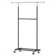 Artiss Clothes Rack Double Rod Airer Rail Coat Stand Adjustable Hanger