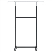 Artiss Clothes Rack Double Rod Airer Rail Coat Stand Adjustable Hanger