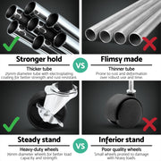 Artiss Clothes Rack Double Rod Airer Rail Coat Stand Adjustable Hanger