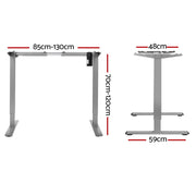 Artiss Electric Standing Desk Frame Only Height Adjustable 70KG Load Grey