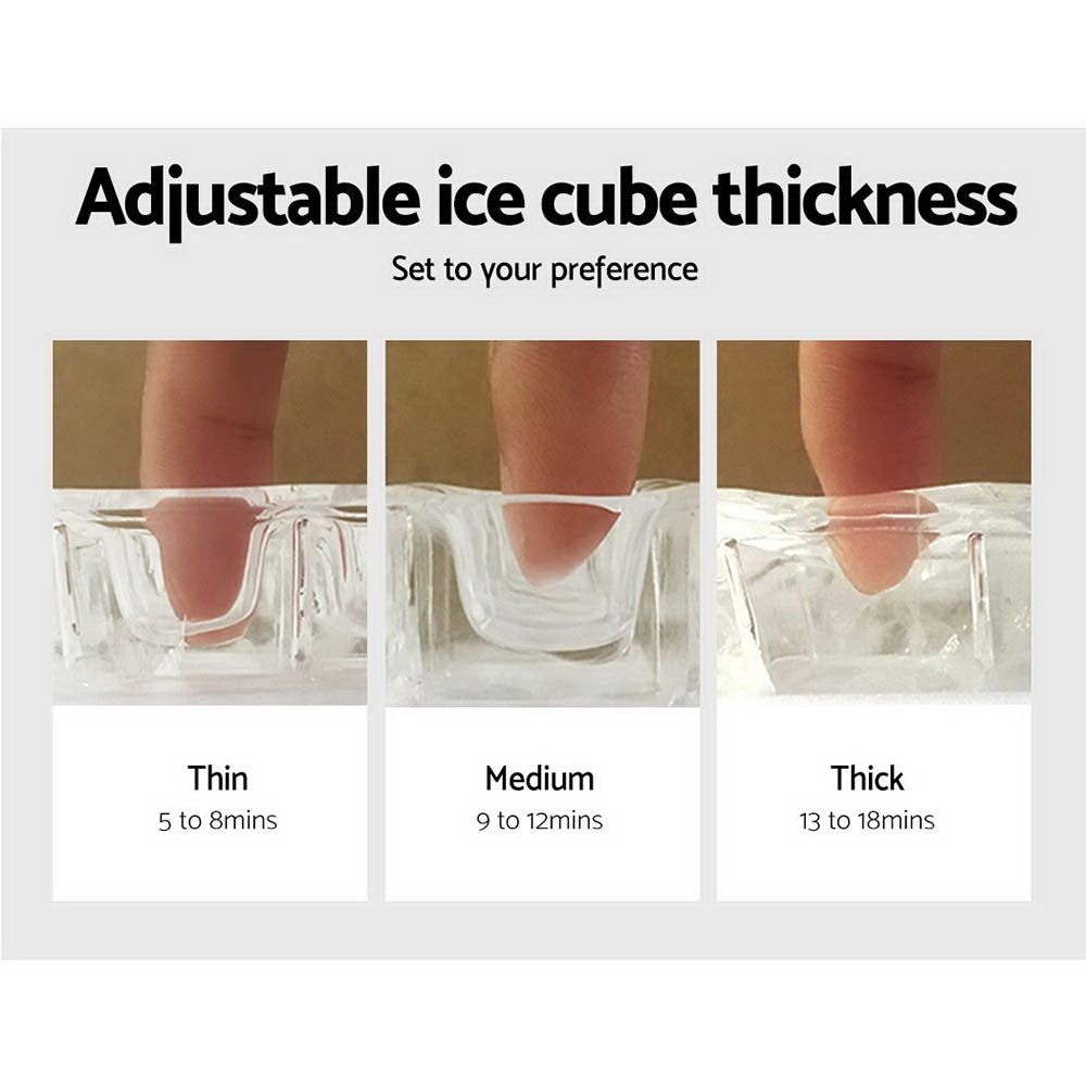 3.2L Portable Ice Cube Maker Cold Commercial Machine Stainless Steel