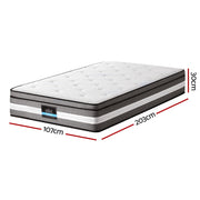 Giselle Bedding 30cm Mattress Gel Foam Pocket Spring King Single