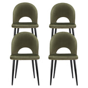 Artiss Dining Chairs Set of 4 Velvet Hollow Green