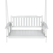Gardeon Porch Swing Chair with Chain Garden Bench Outdoor Furniture Wooden White