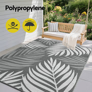 Gardeon Outdoor Rugs 152x244cm Large Carpet Reversible Area Mat PP Dual-Sided Patio Rug Leaf