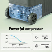 Glacio Portable Fridge 50L Camping Bar Fridges Freezer 12V/24V/240V