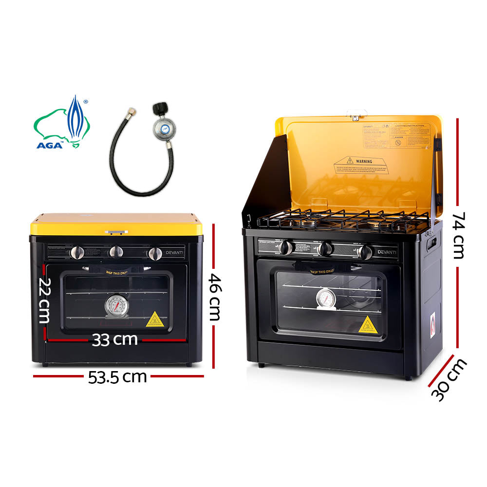 Portable Gas Oven LPG Black