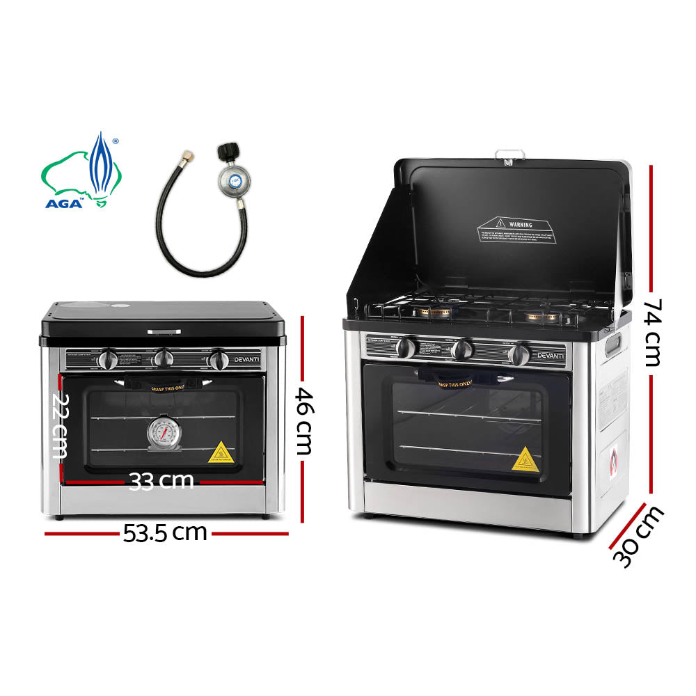 Portable Gas Oven LPG Silver