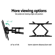 TV Wall Mount Bracket for 23"-55" LED LCD Full Motion Dual Strong Arms