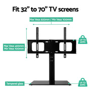 TV Stand Mount Bracket for 32"-70" LED LCD Swivel Tabletop Desktop Plasma