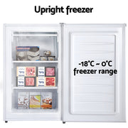 81L Upright Freezer Fridge White