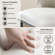 Artiss Dining Chairs Set of 4 Leather Seat Beige and Black