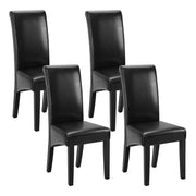 Artiss Dining Chairs Set of 2 Leather Parsons Chair Black