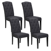 Artiss Dining Chairs Set of 4 Linen Parsons Chair Dark Grey
