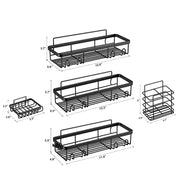Hivvago Stainless Steel Bathroom Organizer with Adhesive Shelves