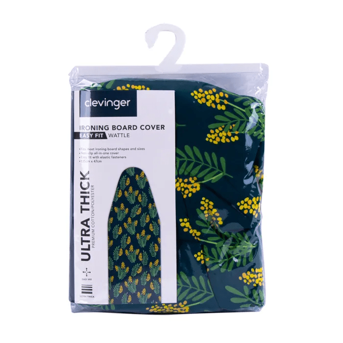 Ironing Board Cover Heat Resistant 35x 115cm- Wattle Print